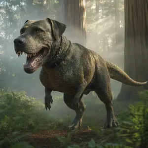 Dog + Tyrannosaurus rex
